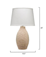 Coastal Style Off-White Rope Table Lamp Table Lamps LOOMLAN By Jamie Young