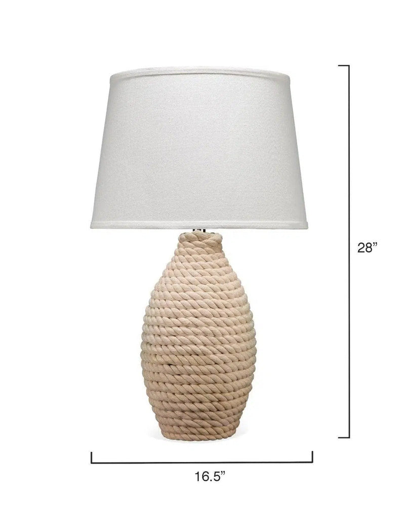 Coastal Style Off-White Rope Table Lamp Table Lamps LOOMLAN By Jamie Young