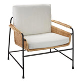 Coastal Style Rattan Cotton Poly Lounge Chair Palermo Accent Chairs LOOMLAN By Jamie Young