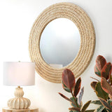 Coastal Style Round Seagrass Hand-Woven Meadow Wall Mirror Wall Mirrors LOOMLAN By Jamie Young