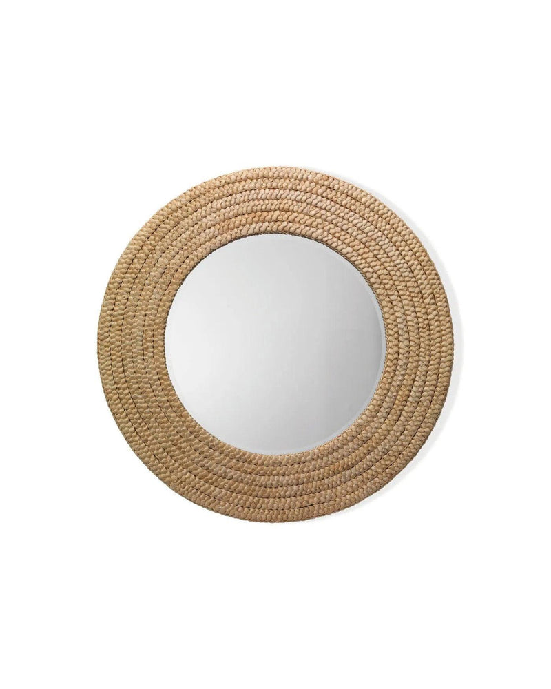 Coastal Style Round Seagrass Hand-Woven Meadow Wall Mirror Wall Mirrors LOOMLAN By Jamie Young