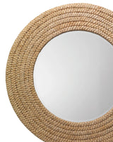 Coastal Style Round Seagrass Hand-Woven Meadow Wall Mirror Wall Mirrors LOOMLAN By Jamie Young