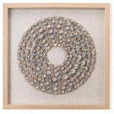 Coastal Style Screw Shells Pine Wood Bora Bora Framed Wall Art Artwork LOOMLAN By Jamie Young