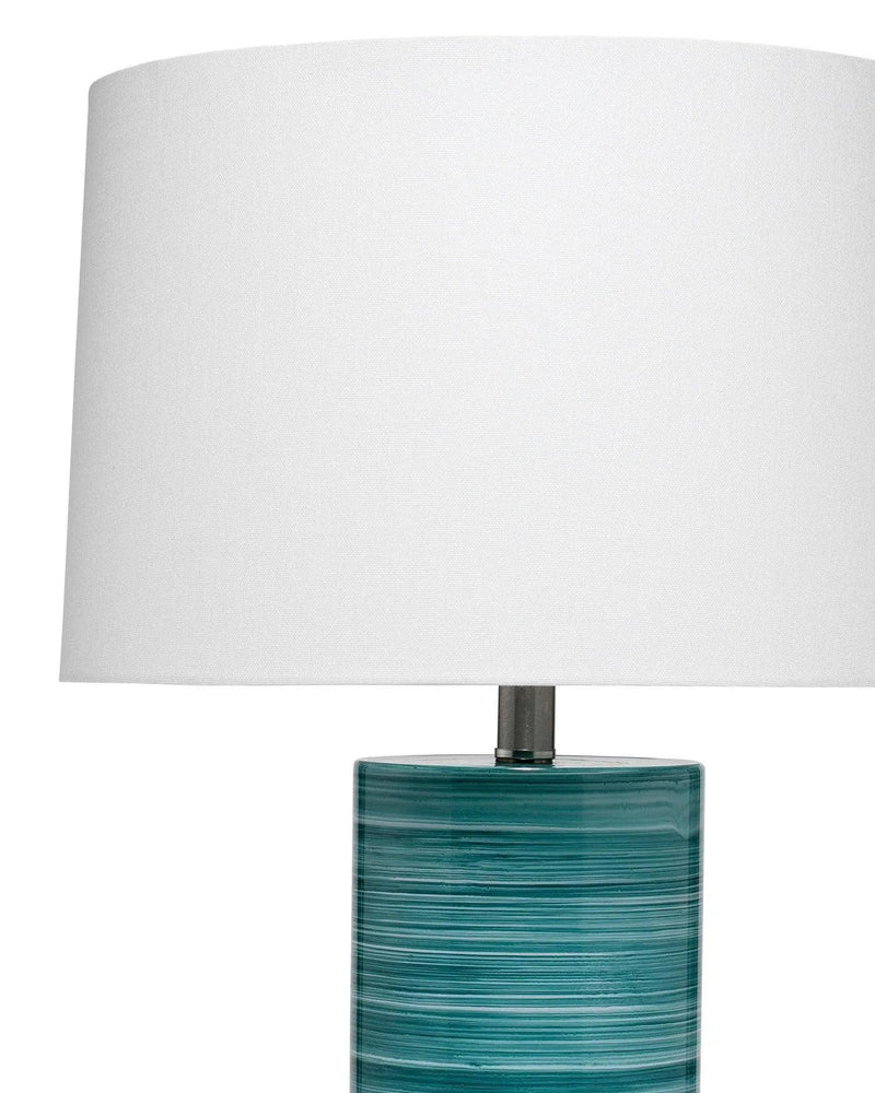 Coastal Style Turquoise Glass Casey Table Lamp Table Lamps LOOMLAN By Jamie Young