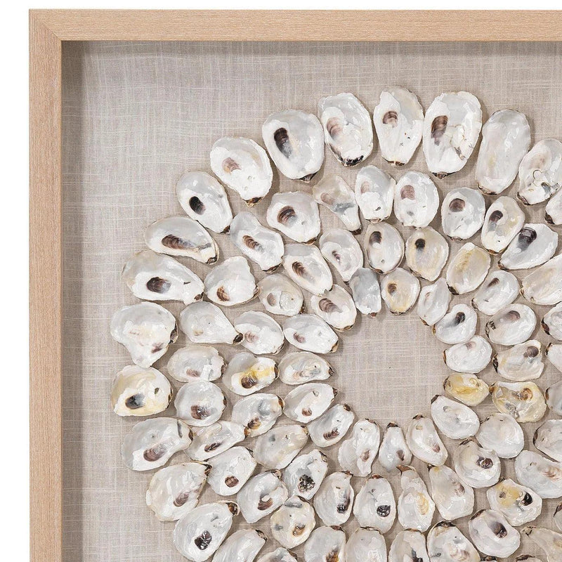 Coastal Style White Abalone Shells Maldives Framed Wall Art Artwork LOOMLAN By Jamie Young