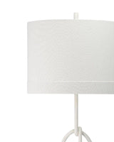 Coastal Style White Gesso Linen Knot Floor Lamp Floor Lamps LOOMLAN By Jamie Young