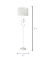 Coastal Style White Gesso Linen Knot Floor Lamp Floor Lamps LOOMLAN By Jamie Young