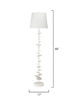 Coastal Style White Gesso Petals Floor Lamp Floor Lamps LOOMLAN By Jamie Young