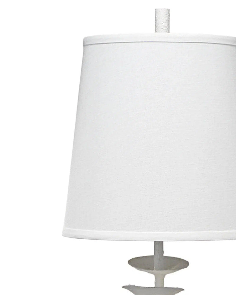 Coastal Style White Gesso Petals Table Lamp Table Lamps LOOMLAN By Jamie Young