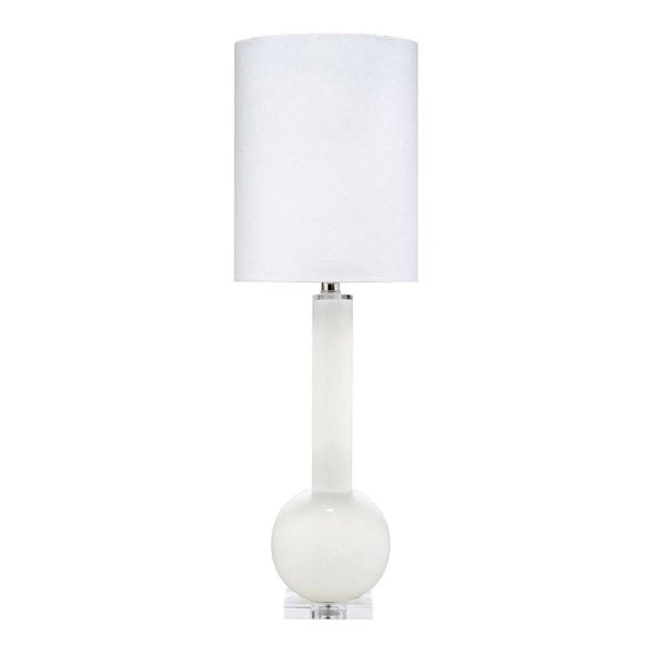 Coastal Style White Glass Studio Table Lamp Table Lamps LOOMLAN By Jamie Young