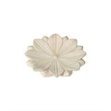 Coastal Style White Marble Lotus Plates (Set of 3) - Small Boxes & Bowls LOOMLAN By Jamie Young