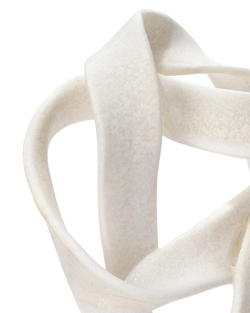 Coastal Style White Polyresin Intertwined Object on Stand Statues & Sculptures LOOMLAN By Jamie Young