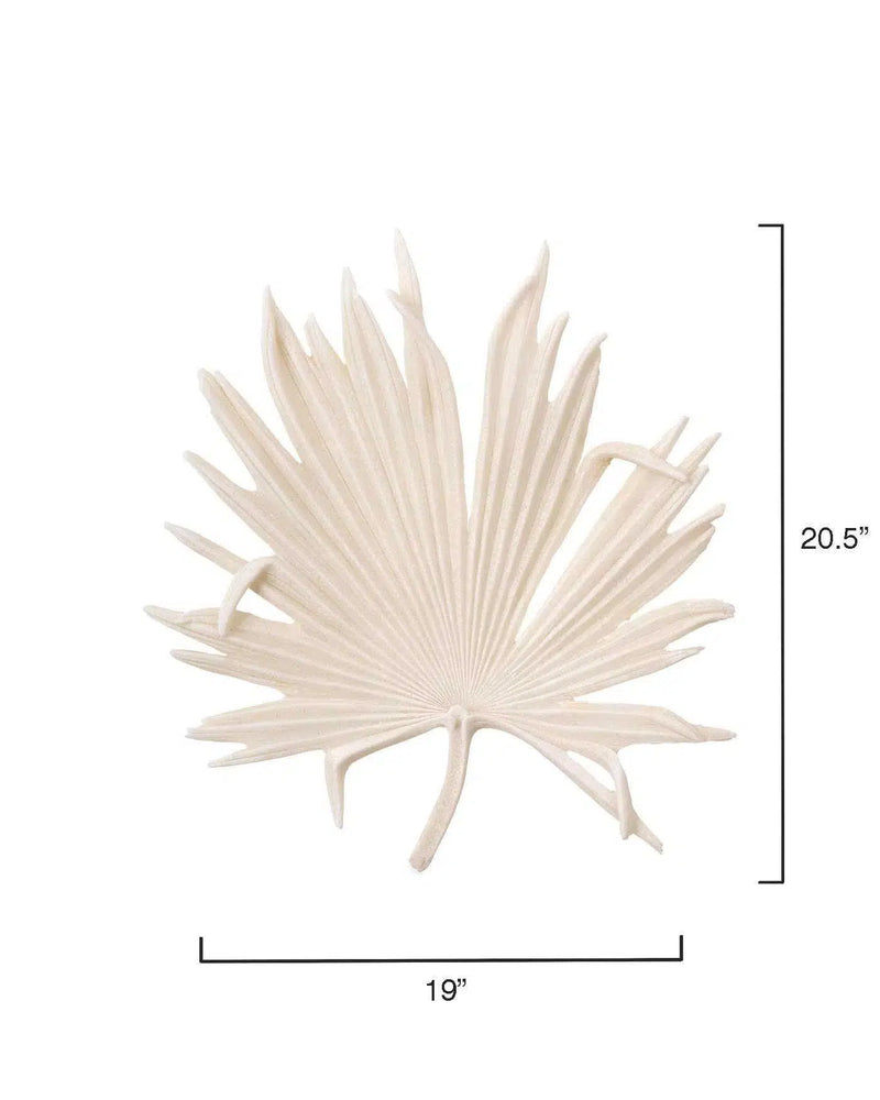 Coastal Style White Polyresin Island Leaf Object Statues & Sculptures LOOMLAN By Jamie Young