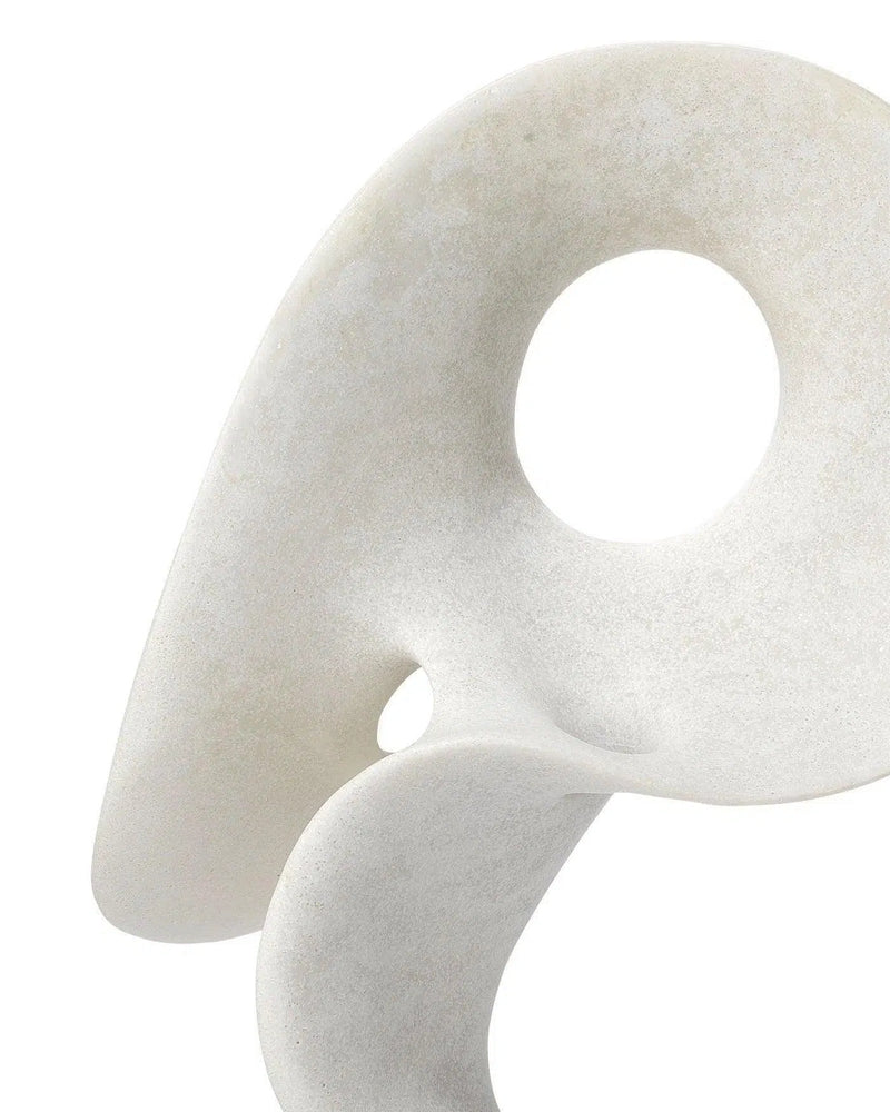 Coastal Style White Polyresin Obscure Object on Stand Statues & Sculptures LOOMLAN By Jamie Young