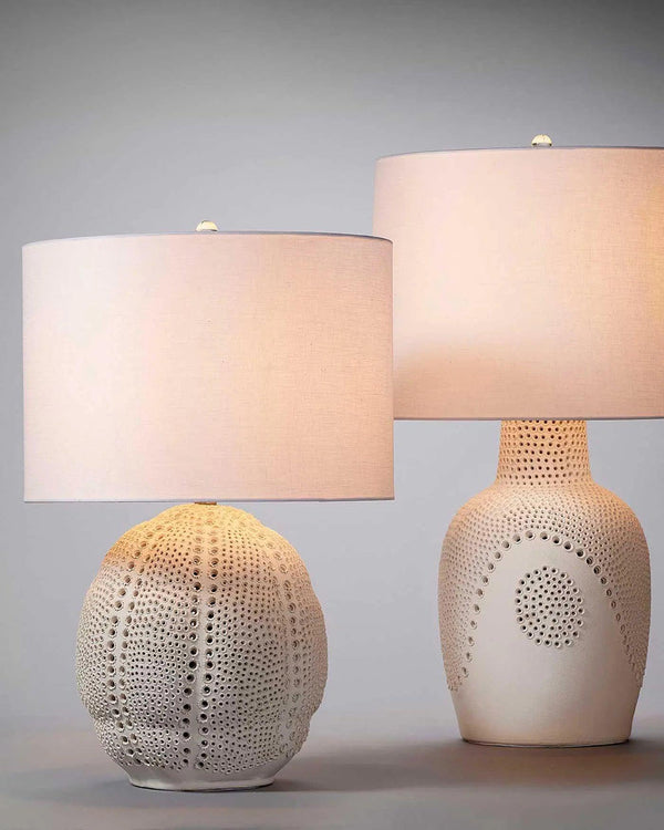 Coastal Style White Porcelain Lunar Table Lamp Table Lamps LOOMLAN By Jamie Young