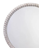 Coastal Style White Washed Fir Wood Audrey Beaded Wall Mirror Wall Mirrors LOOMLAN By Jamie Young