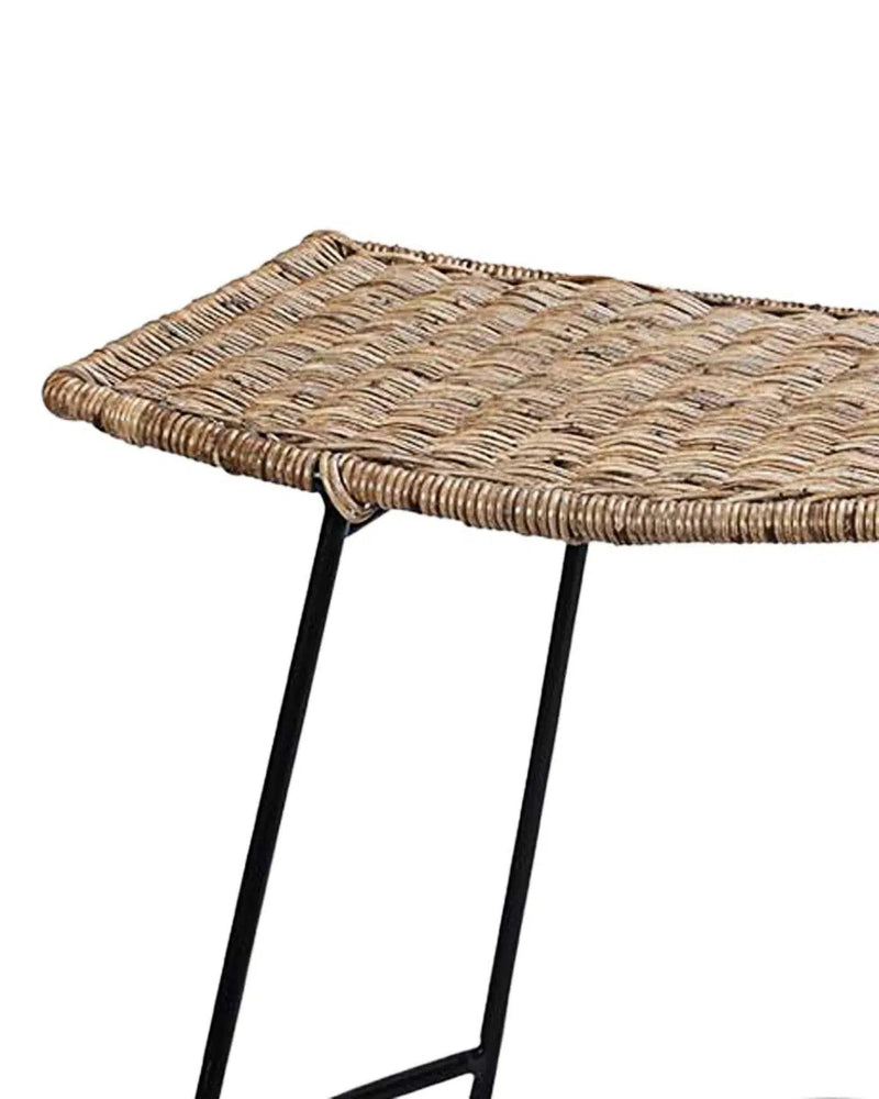 Coastal Style Woven Rattan Wing Counter Stool Without Back Counter Stools LOOMLAN By Jamie Young