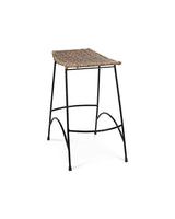 Coastal Style Woven Rattan Wing Counter Stool Without Back Counter Stools LOOMLAN By Jamie Young