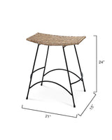 Coastal Style Woven Rattan Wing Counter Stool Without Back Counter Stools LOOMLAN By Jamie Young