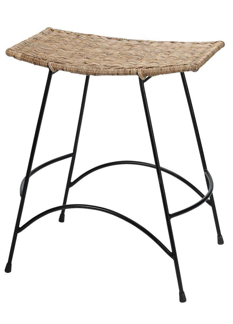 Coastal Style Woven Rattan Wing Counter Stool Without Back Counter Stools LOOMLAN By Jamie Young