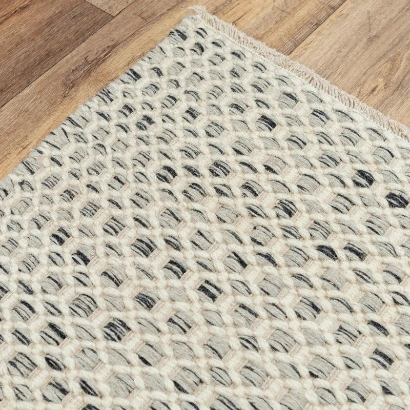 Cobe Basketweave Gray Area Rugs For Living Room Area Rugs LOOMLAN By LOOMLAN