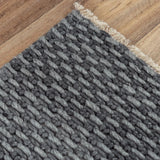 Cobi Basketweave Charcoal Area Rugs For Living Room Area Rugs LOOMLAN By LOOMLAN