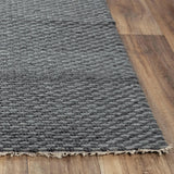 Cobi Basketweave Charcoal Area Rugs For Living Room Area Rugs LOOMLAN By LOOMLAN