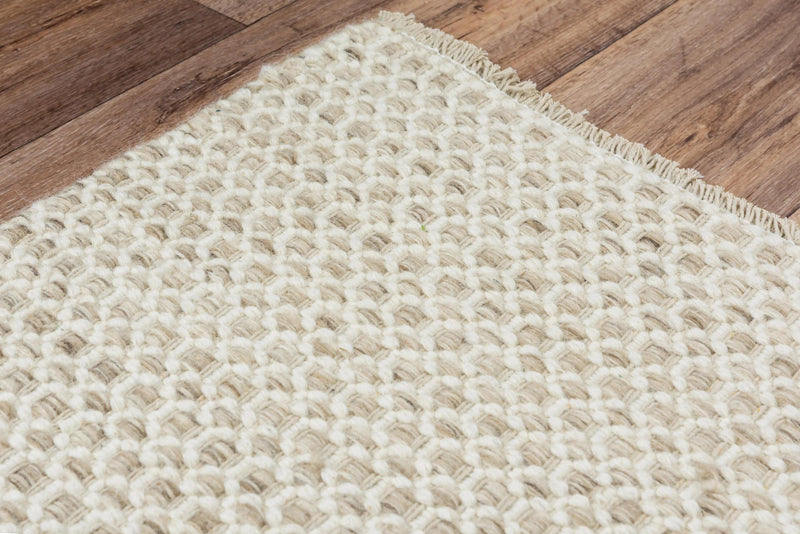 Coce Basketweave Beige Area Rugs For Living Room Area Rugs LOOMLAN By LOOMLAN