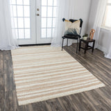 Coch Stripe Beige Area Rugs For Living Room Area Rugs LOOMLAN By LOOMLAN