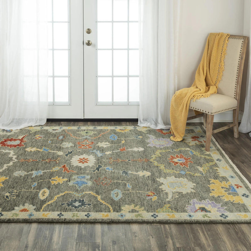 Coco Floral Gray Large Area Rugs For Living Room Area Rugs LOOMLAN By LOOMLAN