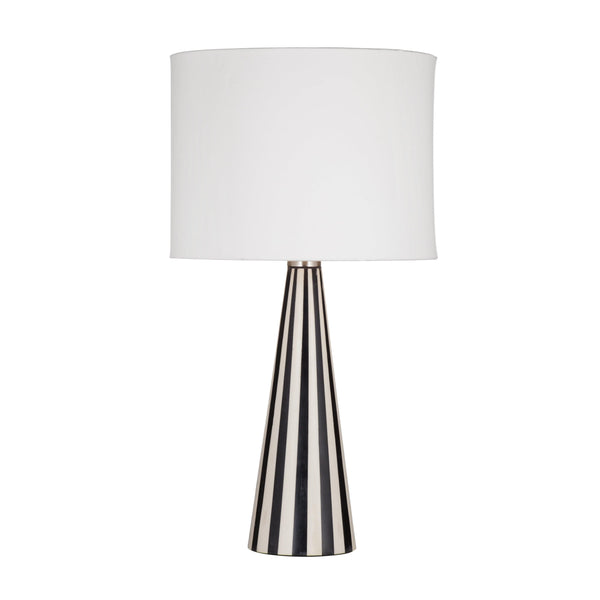 Cocos Resin Black and White Table Lamp Table Lamps LOOMLAN By Bassett Mirror