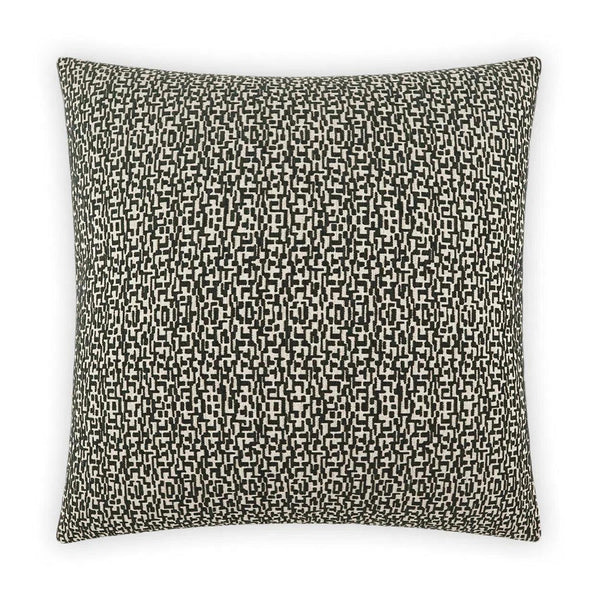 Code Charcoal Black Throw Pillow With Insert Throw Pillows LOOMLAN By D.V. Kap