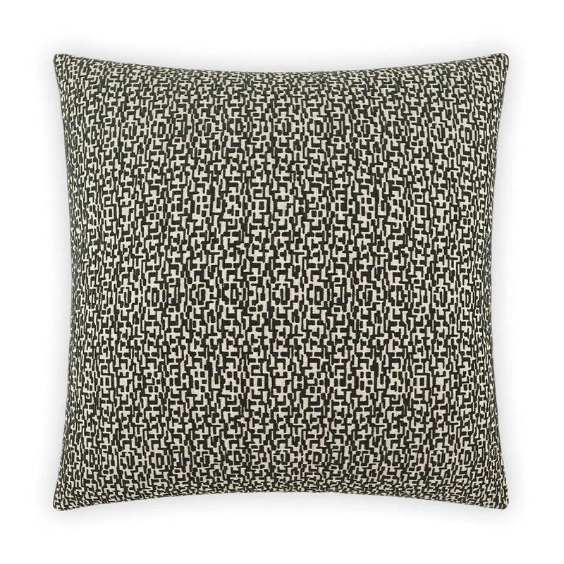 Code Charcoal Black Throw Pillow With Insert Throw Pillows LOOMLAN By D.V. Kap