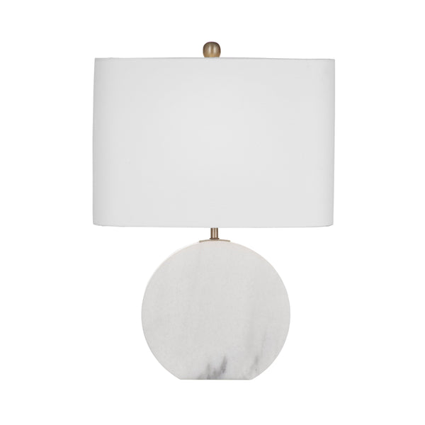 Coined Marble White Table Lamp Table Lamps LOOMLAN By Bassett Mirror