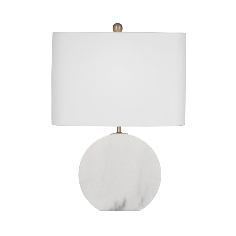 Coined Marble White Table Lamp Table Lamps LOOMLAN By Bassett Mirror