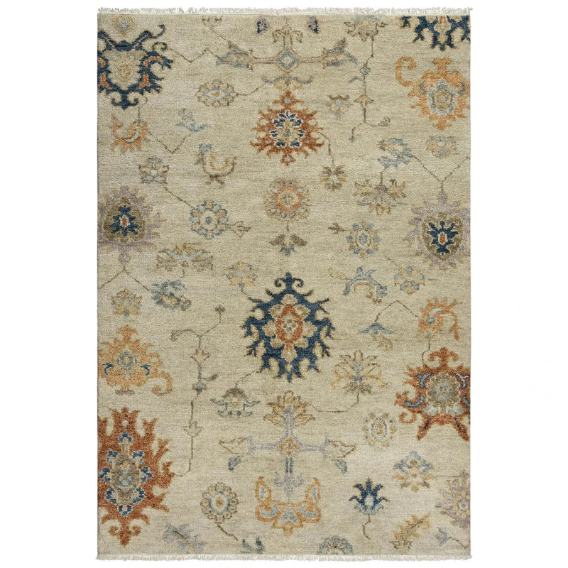 Coir Floral Beige Large Area Rugs For Living Room Area Rugs LOOMLAN By LOOMLAN