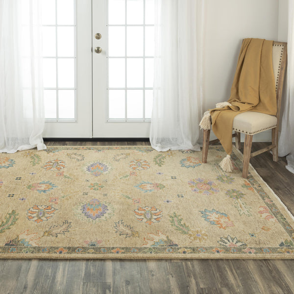 Cola Floral Beige Large Area Rugs For Living Room Area Rugs LOOMLAN By LOOMLAN