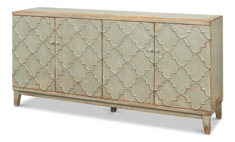 Cole Carved Sideboard For Living Room In Sage Sideboards LOOMLAN By Sarreid