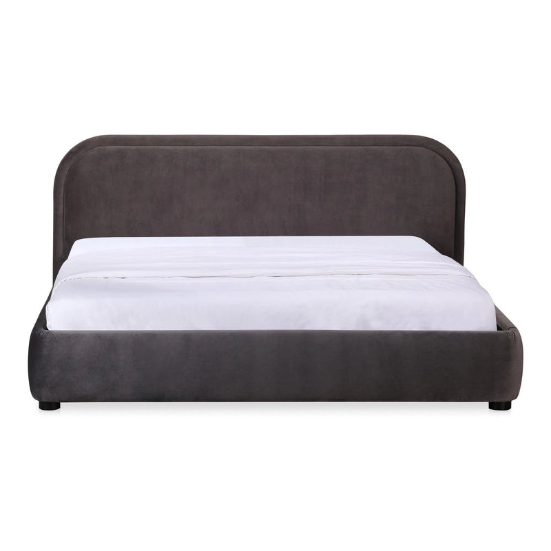 Colin Velvety Black Bed Frame Beds LOOMLAN By Moe's Home