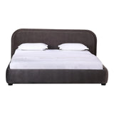 Colin Velvety Black Bed Frame Beds LOOMLAN By Moe's Home