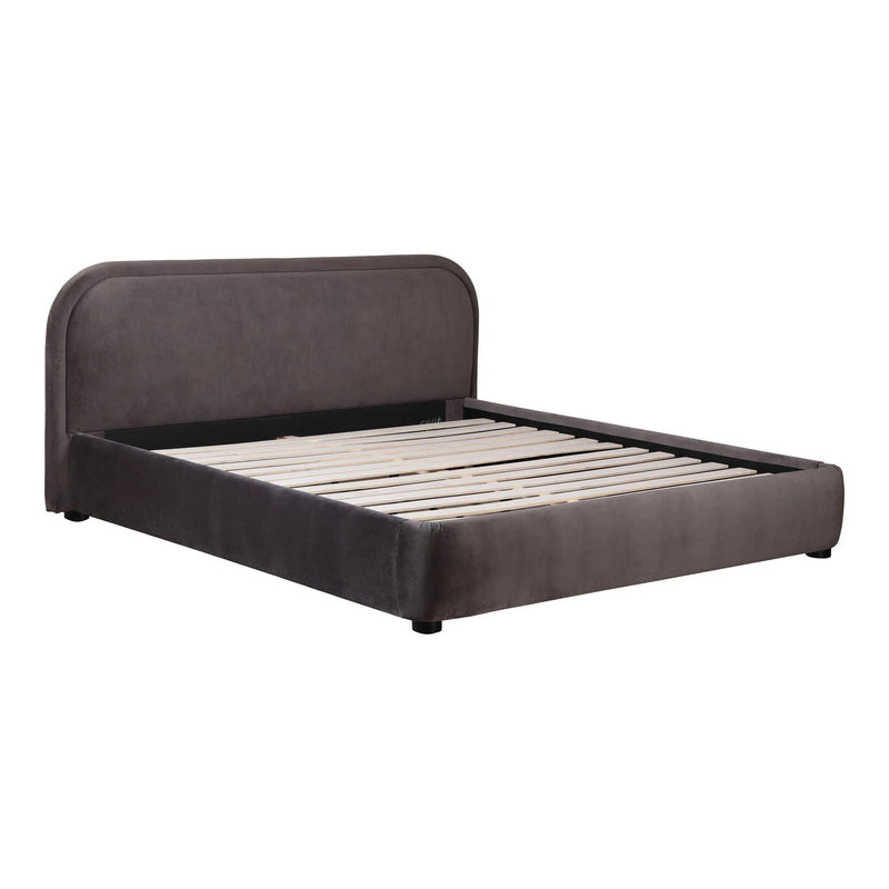 Colin Velvety Black Bed Frame Beds LOOMLAN By Moe's Home