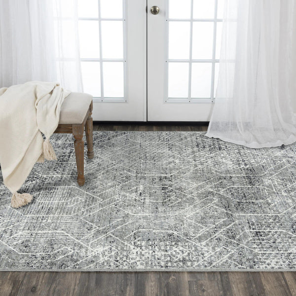 Coll Geometric Gray Large Area Rugs For Living Room Area Rugs LOOMLAN By LOOMLAN