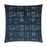 Collateral Navy Textured Navy Large Throw Pillow With Insert Throw Pillows LOOMLAN By D.V. Kap