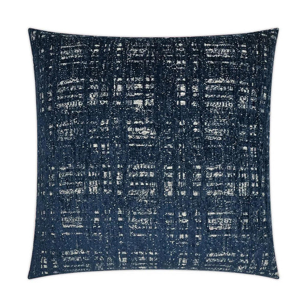 Collateral Navy Textured Navy Large Throw Pillow With Insert Throw Pillows LOOMLAN By D.V. Kap