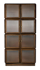 Collins Hutch Tall Curio Buffet Cabinet, Dark Walnut Buffets & Curios LOOMLAN By Noir