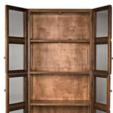 Collins Hutch Tall Curio Buffet Cabinet, Dark Walnut Buffets & Curios LOOMLAN By Noir