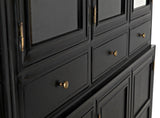 Colonial Wood Black Hutch Buffets & Curios LOOMLAN By Noir