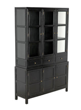 Colonial Wood Black Hutch Buffets & Curios LOOMLAN By Noir