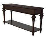 Colonial Wood Large Rectangle Sofa Table Side Tables LOOMLAN By Noir