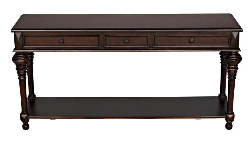 Colonial Wood Large Rectangle Sofa Table Side Tables LOOMLAN By Noir